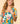 Teal-Coral Floral Loose Fit Top